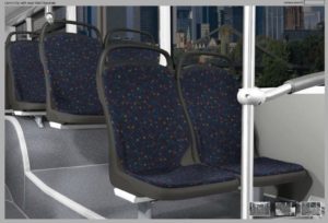Wizualizacja wnętrza autobusu