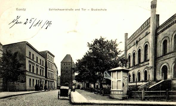 Brama Człuchowska (Fotografia z 1907 r.)