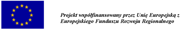 Logotyp - Projekt współfinansowany przez Unię Europejską z Europejskiego Funduszu Rozwoju Regionalnego