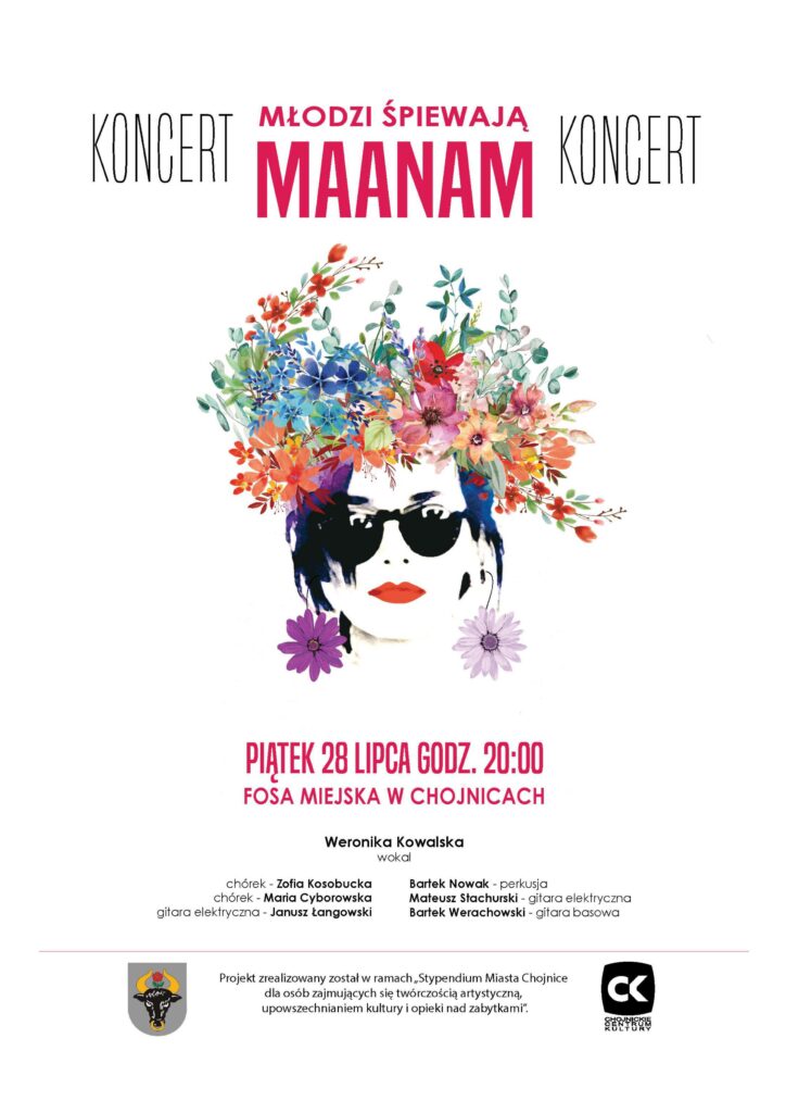 Plakat koncertu Młodzi Śpiewają Maanam