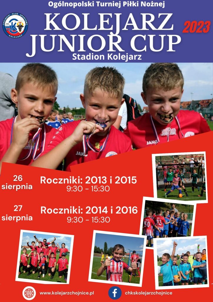 Plakat IX Turnieju Kolejarz Junior Cup