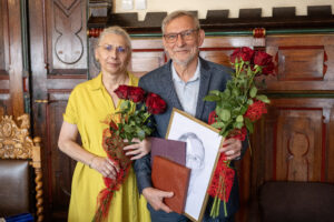 Zasłużony Obywatel Chojnic Andrzej Gąsiorowski z małżonką