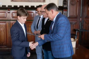Wręczenie nagród Burmistrza Miasta Chojnice dla najlepszych uczniów