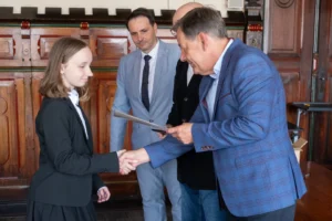 Wręczenie nagród Burmistrza Miasta Chojnice dla najlepszych uczniów