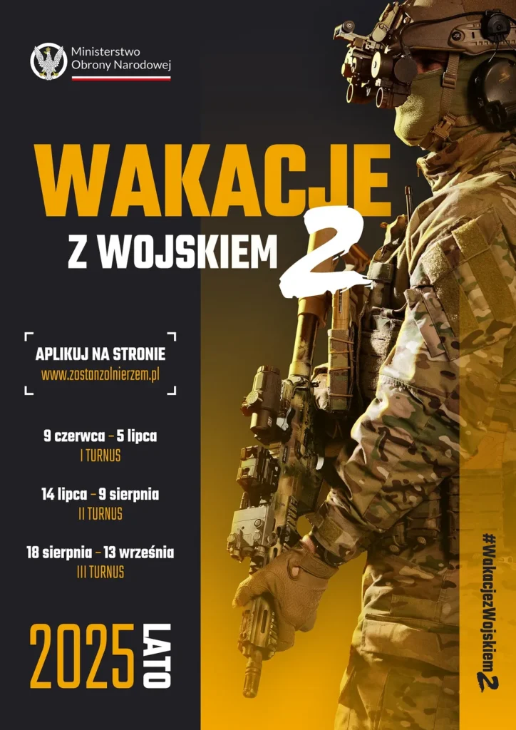 Plakat - wakacje z wojskiem 2