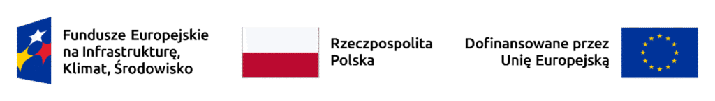 Logo: Fundusze Europejskie dla Nowoczesnej Gospodarki, Rzeczpospolita Polska, Dofinansowane przez Unię Europejską