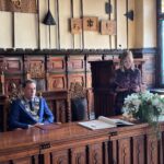 Odczytanie wspomnień dotyczących Państwa Smaglinskich przez zastępcę kierownika USC Helenę Tarlach