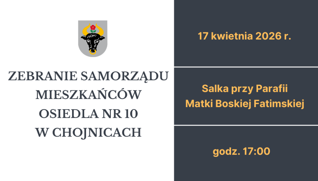 Plakat z informacją o zebraniu